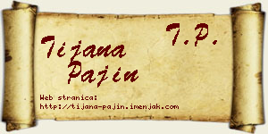 Tijana Pajin vizit kartica